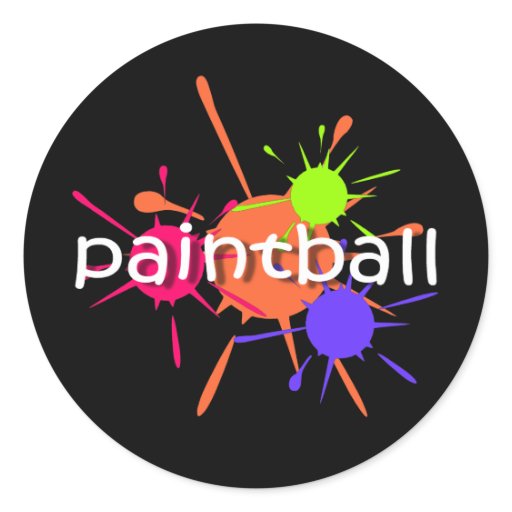 Cool paintball classic round sticker Zazzle