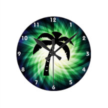 Cool Palm Tree Silhouette Wallclocks