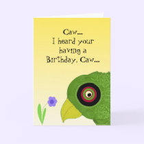 Cool Parrot Birthday Greetings cards