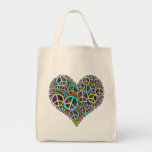Cool Peace Love Heart Bags