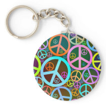 Cool Peace Love Heart Key Chains