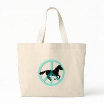 Cool peace symbol horse bags