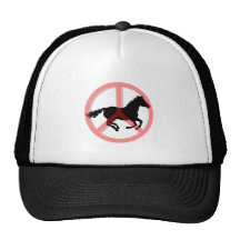 Cool peace symbol horse hats