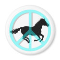 Cool peace symbol horse magnets