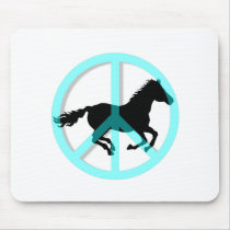 Cool peace symbol horse mousepads