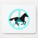 Cool peace symbol horse mousepads