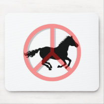 Cool peace symbol horse mousepads