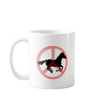 Cool peace symbol horse mugs