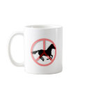 Cool peace symbol horse mugs