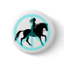 Cool peace symbol horse rider buttons