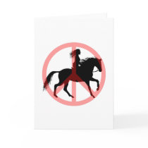 Cool peace symbol horse rider cards
