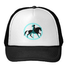 Cool peace symbol horse rider hat