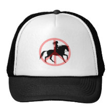 Cool peace symbol horse rider hat