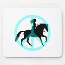 Cool peace symbol horse rider mousepads