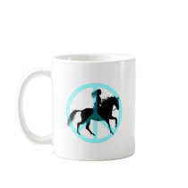 Cool peace symbol horse rider mugs