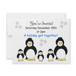 Cool Penguin Invitations invitation