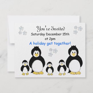 Cool Penguin Invitations invitation