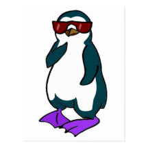 Cool Penguin Postcard
