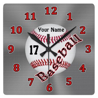 Cool Personalized Baseball Clocks NAME and NUMBER CLICK HERE