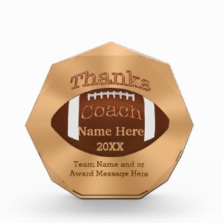Cool Personalized Football Coach Gifts Award