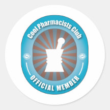 Cool Pharmacists Club Round Sticker