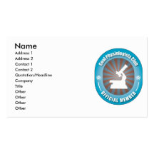 Cool Physiologists Club Business Card Template
