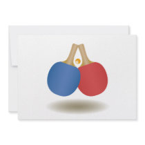 Cool Ping Pong Emblem 2 Personalized Invitations