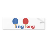 Cool Ping Pong Emblem Bumper Sticker
