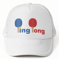 Cool Ping Pong Emblem Mesh Hat