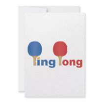 Cool Ping Pong Emblem Personalized Invites