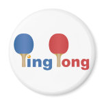 Cool Ping Pong Emblem Magnet