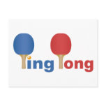 Cool Ping Pong Emblem Postcard