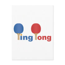 Cool Ping Pong Emblem Postcard