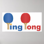Cool Ping Pong Emblem Print