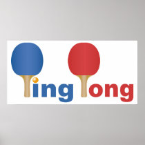 Cool Ping Pong Emblem Print