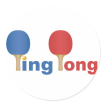 Cool Ping Pong Emblem Stickers