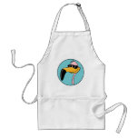 cool pink flamingo in sunglasses aprons