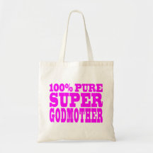 Cool Pink Gifts 4 Godmothers : Super Godmother Canvas Bags