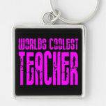 Cool Pink Gifts 4 Teachers Worlds Coolest Teacher Keychain