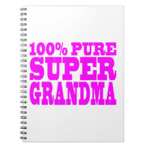 Cool Pink Gifts for Grandmas : Super Grandma Note Books