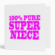 Cool Pink Gifts for Nieces : Super Niece Binders