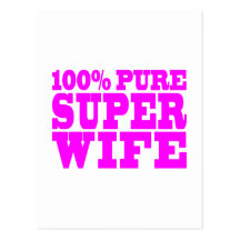Cool Pink Gifts for Wives : Super Wife Post Card