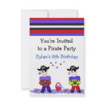 Cool Pirate Party Birthday Invitation