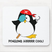 Cool Pirate Penguin mousepads