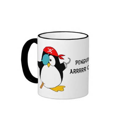Cool Pirate Penguin Coffee Mug by ironydesign