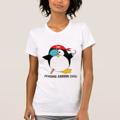 Cool Pirate Penguin Tee Shirt