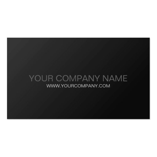 Cool Plain Black and Gray Modern Business Card (front side)