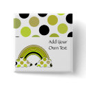 Cool Polka Dot Rainbow Customizable Button by polkadotpizazz Cool Polka Dot Rainbow Customizable Button