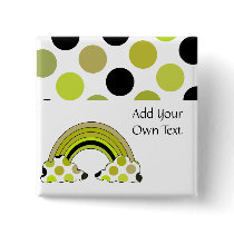 Cool Polka Dot Rainbow Customizable Button
