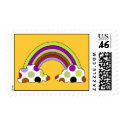 Cool Polka Dot Rainbow Postage Stamp
